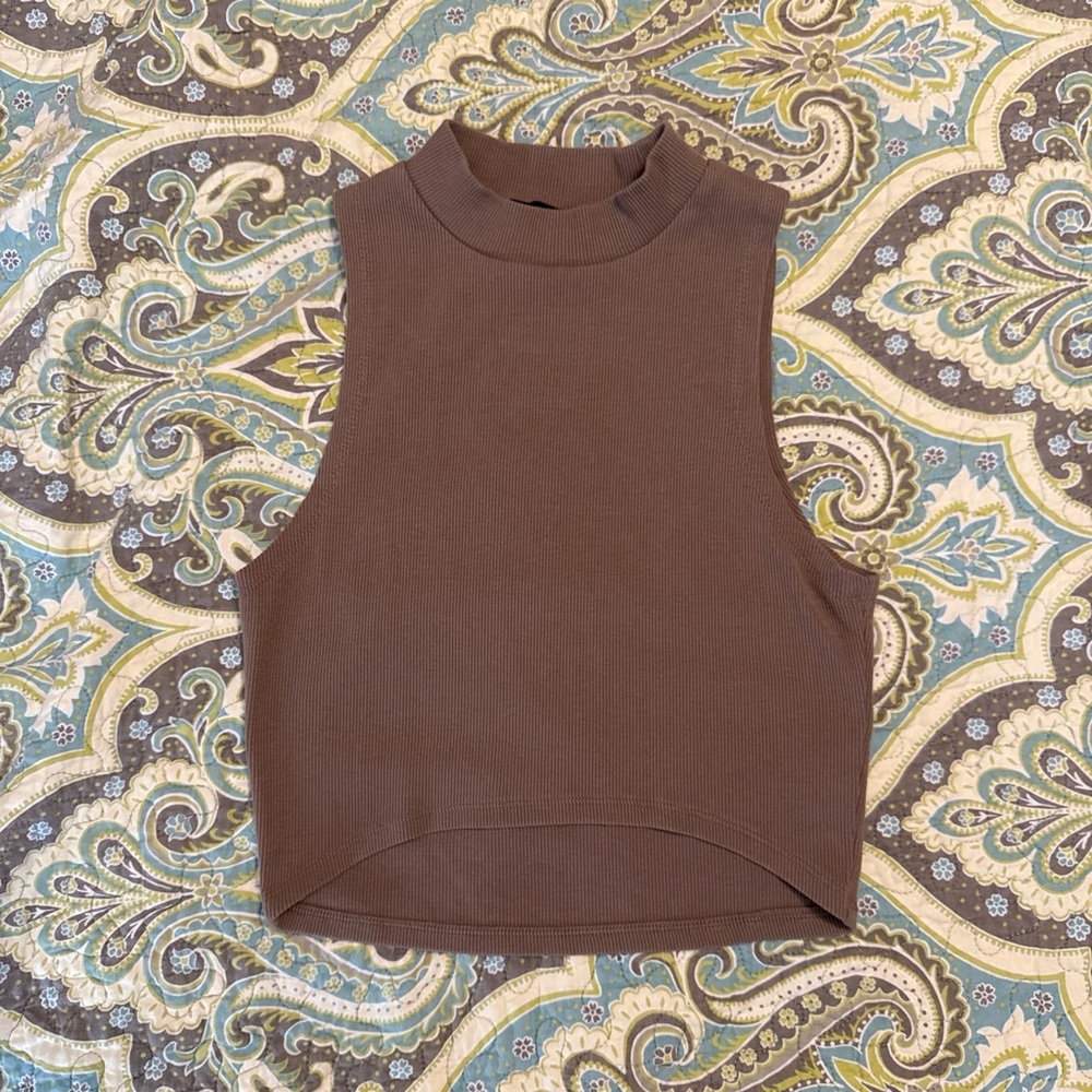 Forever21 Tan Crop Top Size M